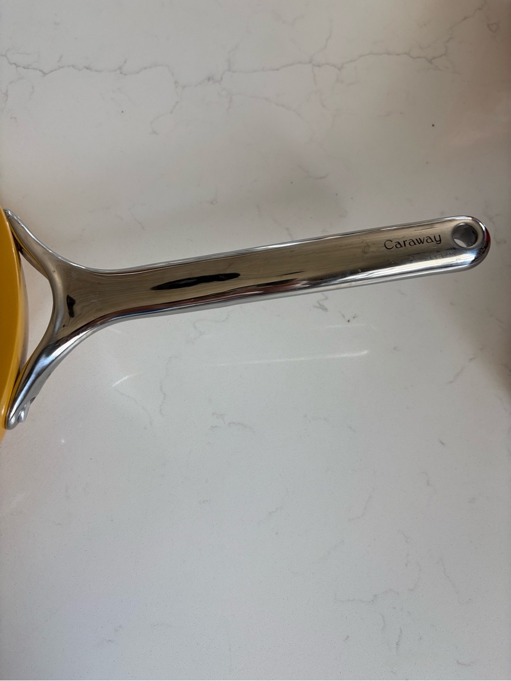Caraway Yellow Nonstick Ceramic Frying Pan with Lid - Picture 12 of 16